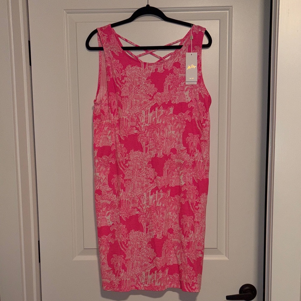 NWT Lilly Pulitzer Pink Anniversary Toile Dress